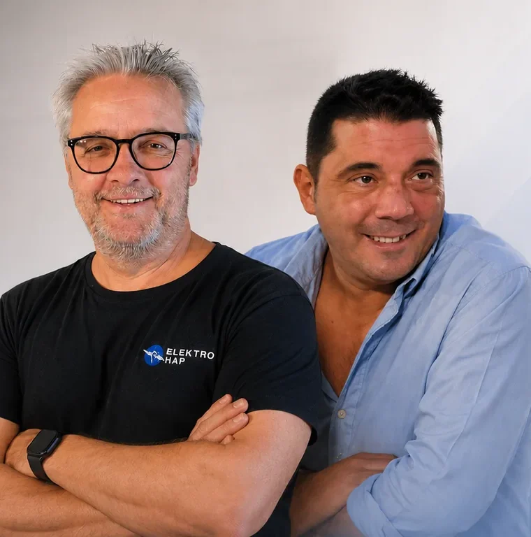 Geschäftsführer Elektro HAP GmbH Andreas Trittinger und Johann Lankes – Geschäftsführer von Elektro HAP in Wien und Niederösterreich